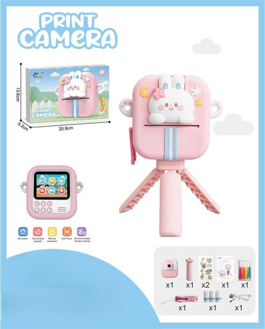 Kids Cute Bunny Instant Print Camera